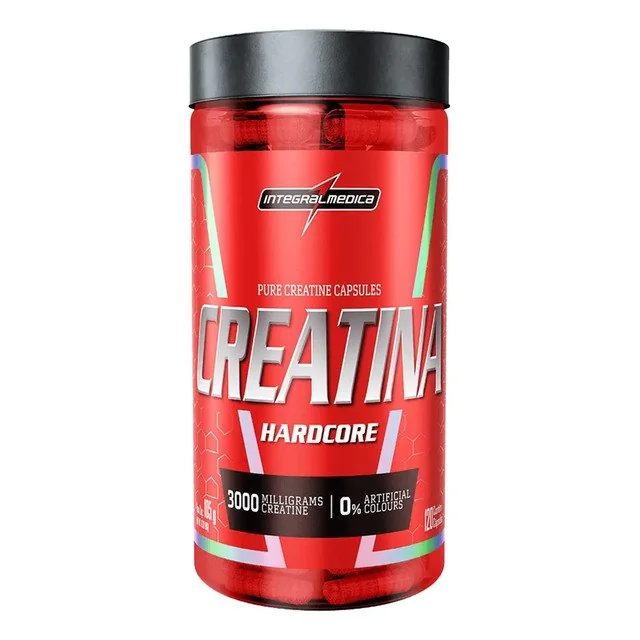 ✨Creatina Hardcore 100% Pura 120 Capsulas Energia E Força - Integralmedica Sem Sabor