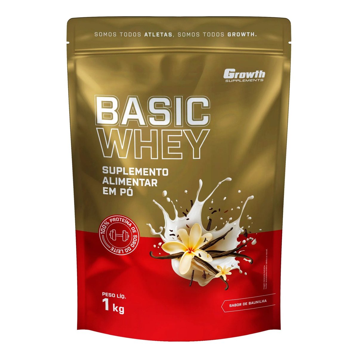 ✨ Basic Whey 1kg Growth Supplements Baunilha