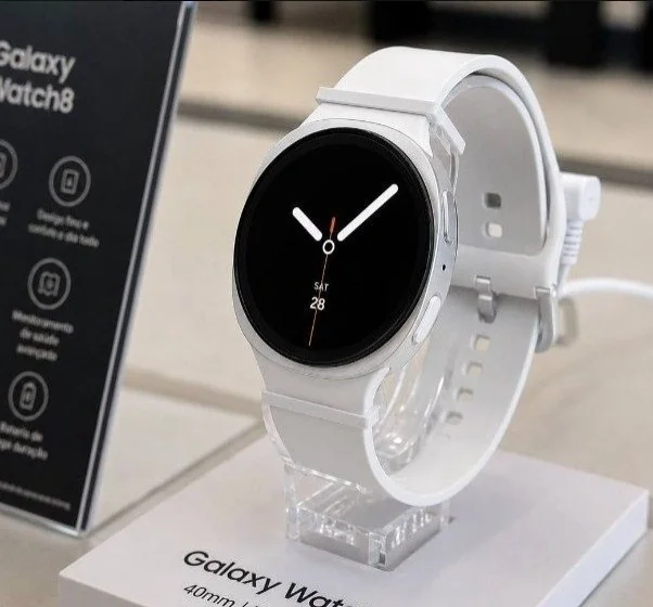 ✨ Samsung Galaxy Watch8 Smartwatch 40mm Lte, Galaxy Ai Caixa Prata Pulseira Prata Bisel Prata