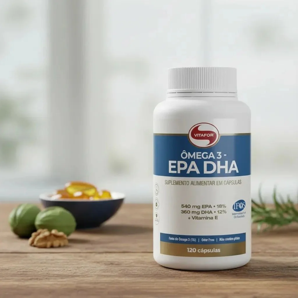 ✨ Ômega 3 EPA DHA 120 Cápsulas Vitafor