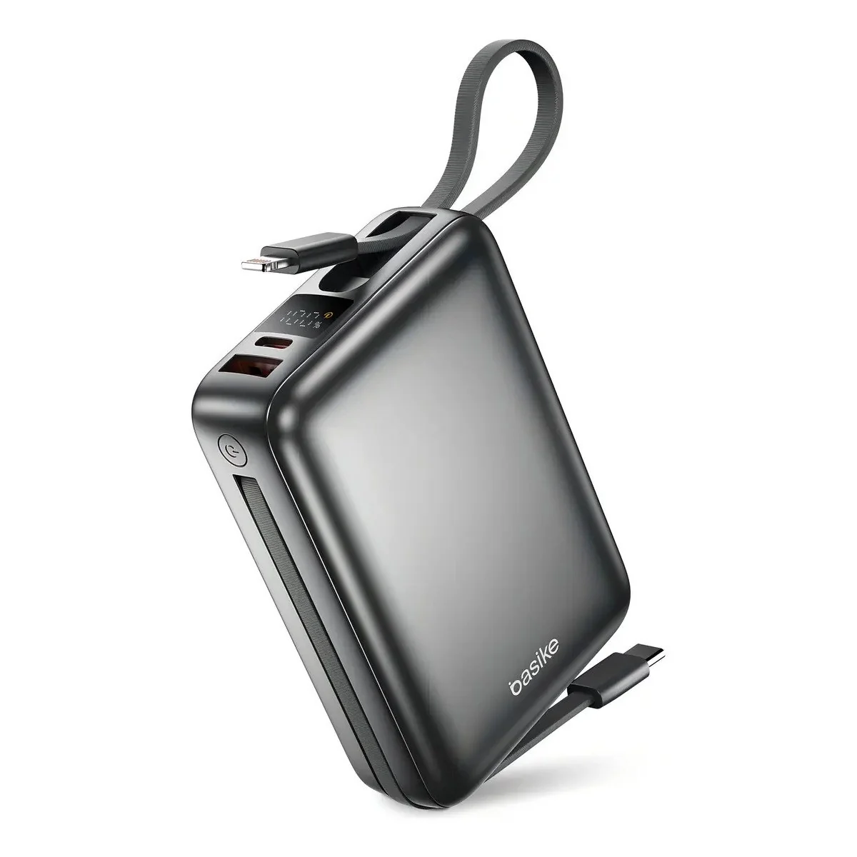 ✨ Carregador Portátil Power Bank Basike 20000mAh 22.5W Rápido Cabos Embutidos Tipo C iPhone Samsung