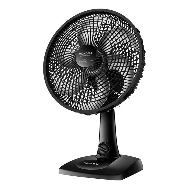 ✨Ventilador De Mesa 30cm Super Power Mondial 60w Vsp-30-b 30 Cm Preto 127v Prata Polipropileno 6