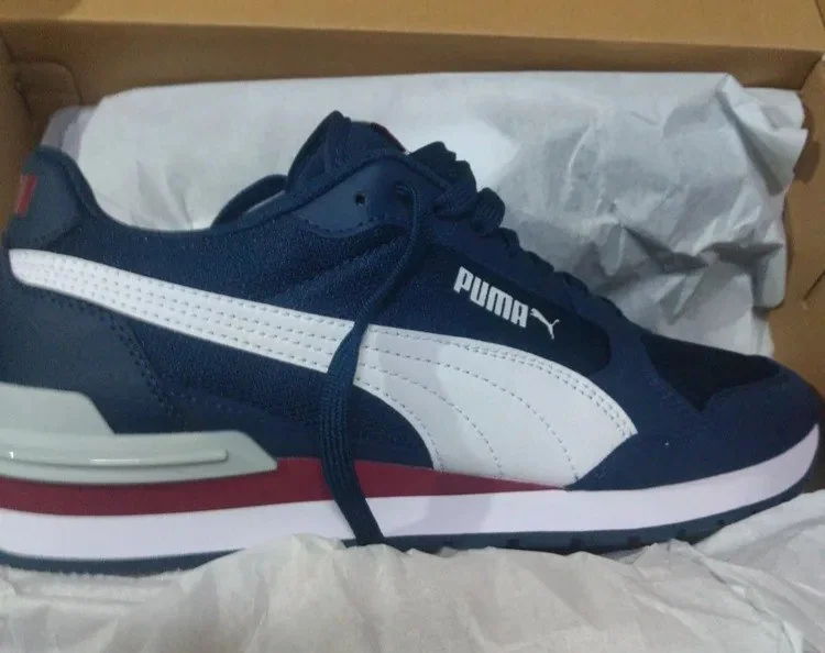 ✨Tênis Masculino St Runner V4 Mesh Puma Club Navy-puma White-team Regal Red-plat Lisa 40 Eu