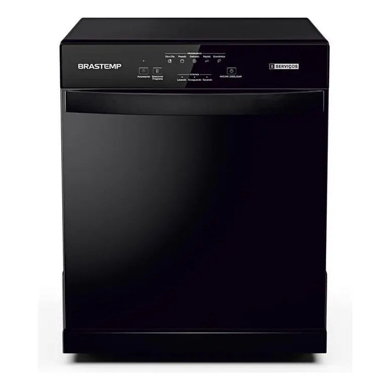 ✨ Lava Louças Brastemp 8 Serviços Preta - BLF08AE Preto