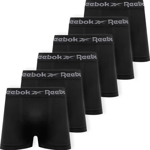 ✨ Kit 6 Cuecas Boxer Reebok Microfibra Sem Costura Original