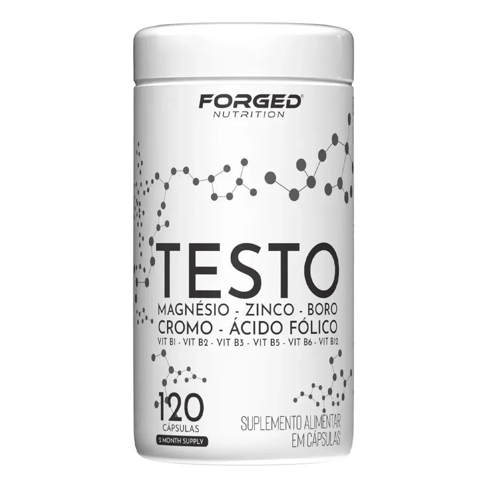 ✨ Testo Forged - Zinco, Magnésio, Boro, Cromo, Vitamina D3, B12 - Precursor Da Testo - 120 Cápsulas - Forged Nutrition