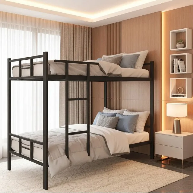 ✨Cama Solteiro Beliche Aço Ferro Metalon Reforçado 150kg Preto