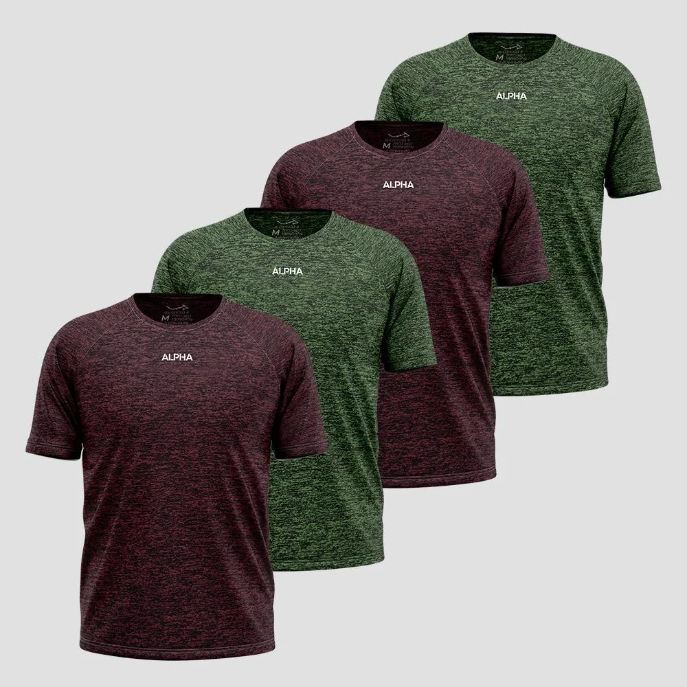 ✨Kit 4 Camisetas Dry Alpha Co Masculina