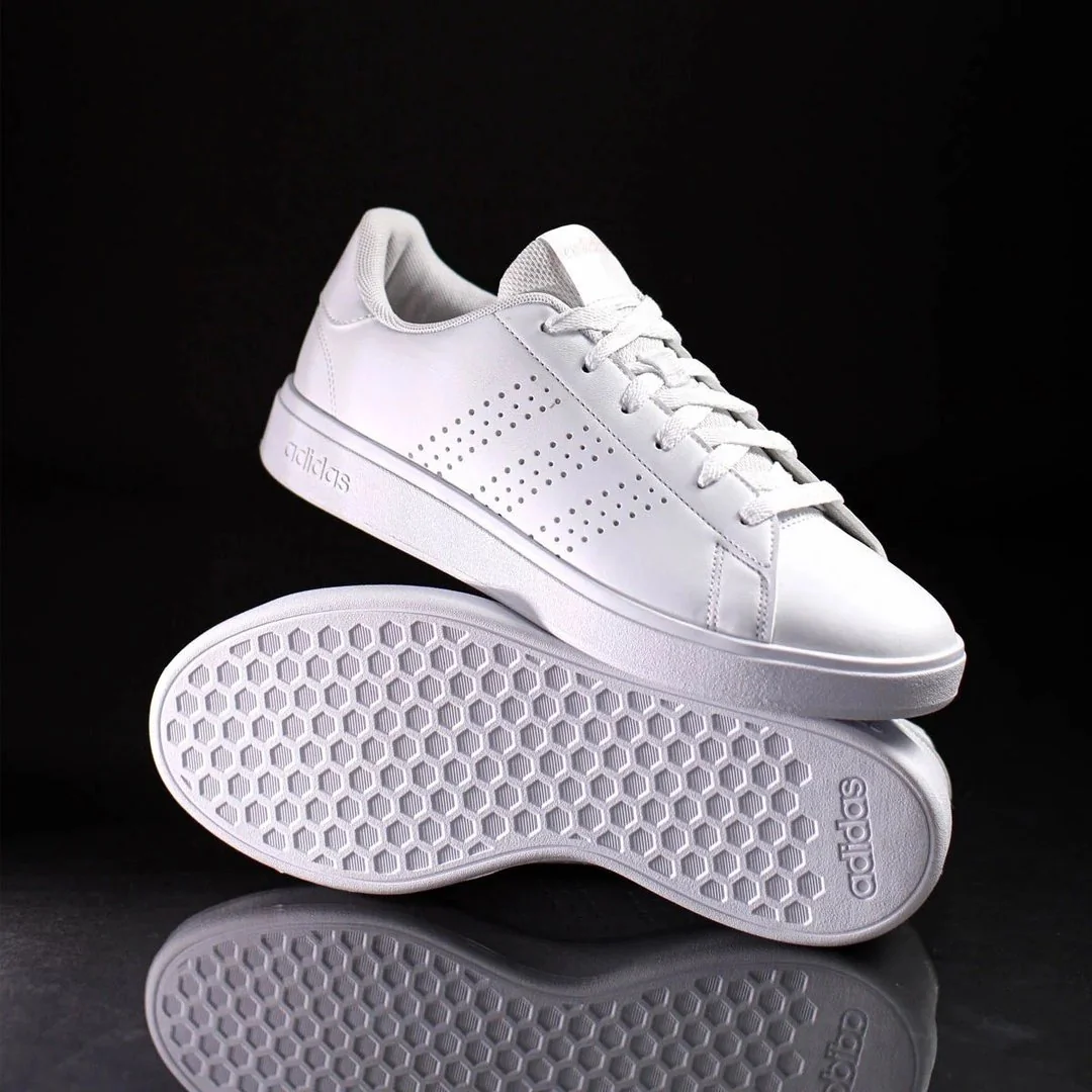 ✨Tênis Casual Masculino Advantage Base 2.0 adidas Cloud White/collegiate Green Liso 39 Br