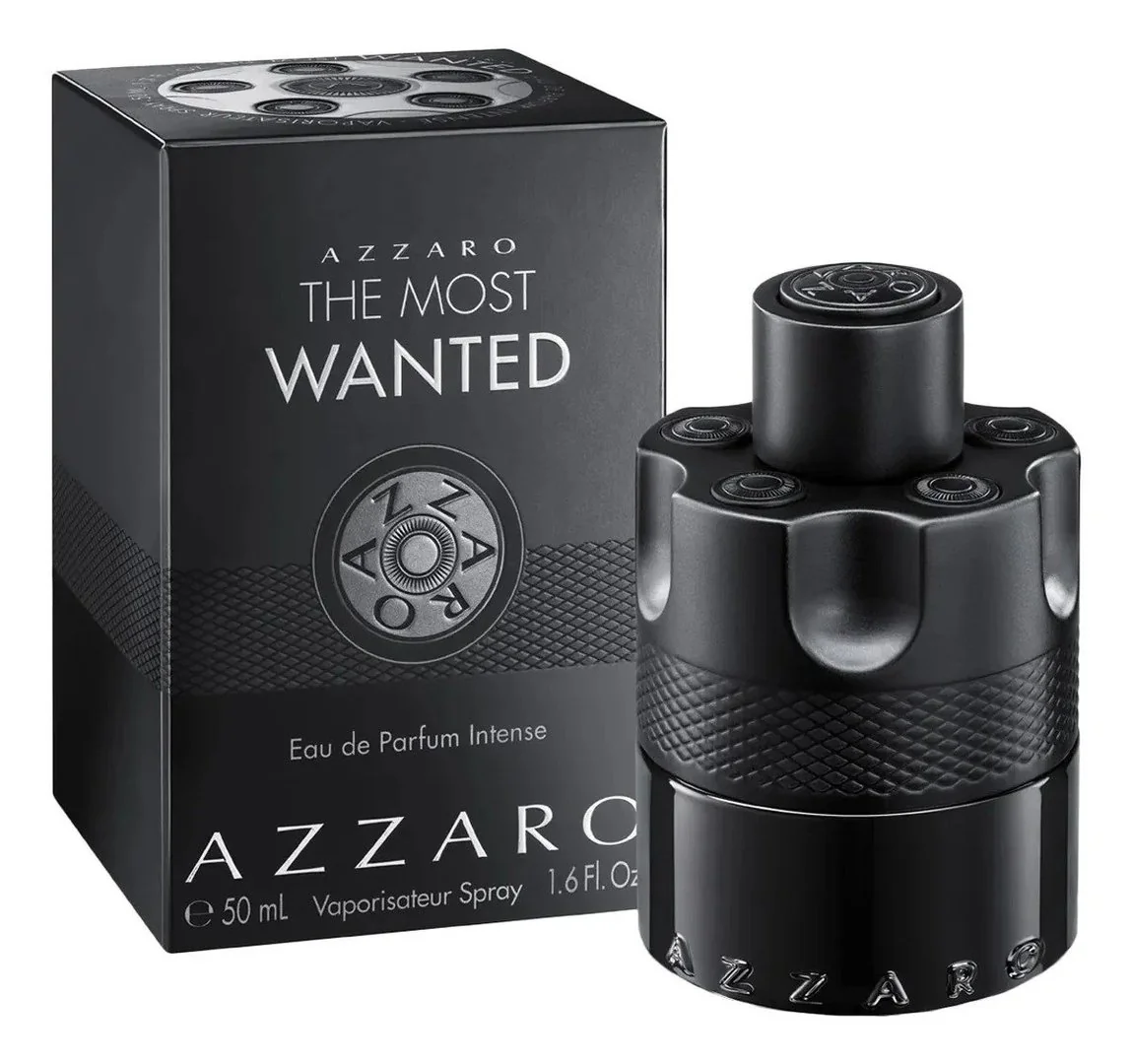 ✨ Perfume Masculino Amadeirado Ambarado com Cardamomo e Caramelo, Longa Duração, Azzaro The Most Wanted, Eau de Parfum Intense, 50ml