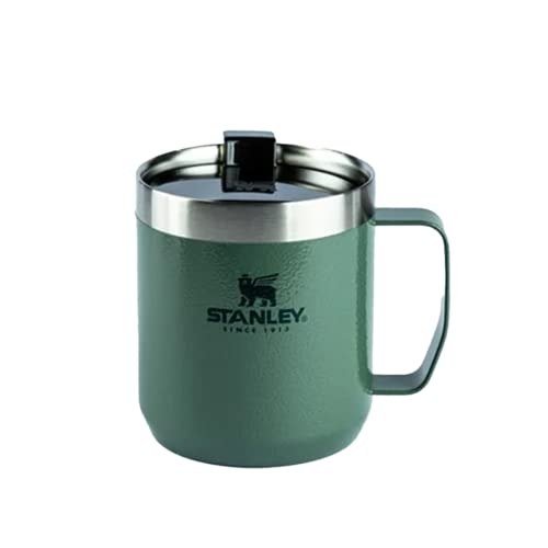 ✨ Stanley Caneca de campismo clássica e lendária - Copo de campismo isolado em aço inoxidável para bebidas quentes e frias, tampa à prova de goles, cane...