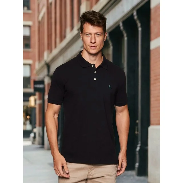 ✨ Polo Piquet Basica Masculino Reserva Preto N/a G Lisa