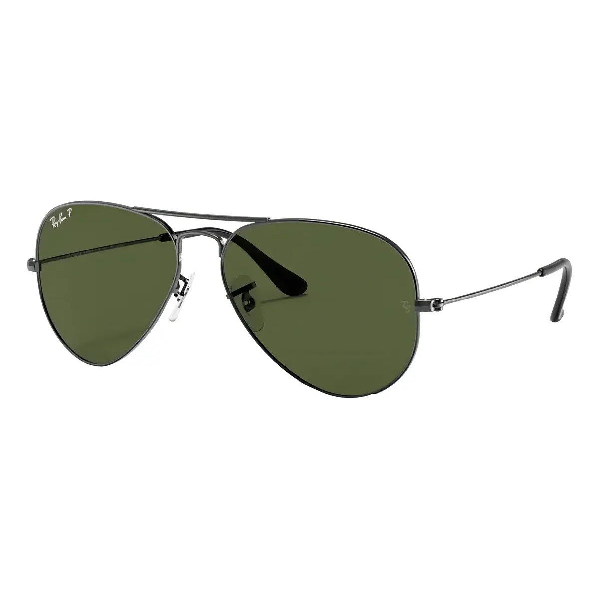 ✨ Óculos de sol polarizados Ray-Ban Aviator Classic tamanho Large armação polished gunmetal y lente green