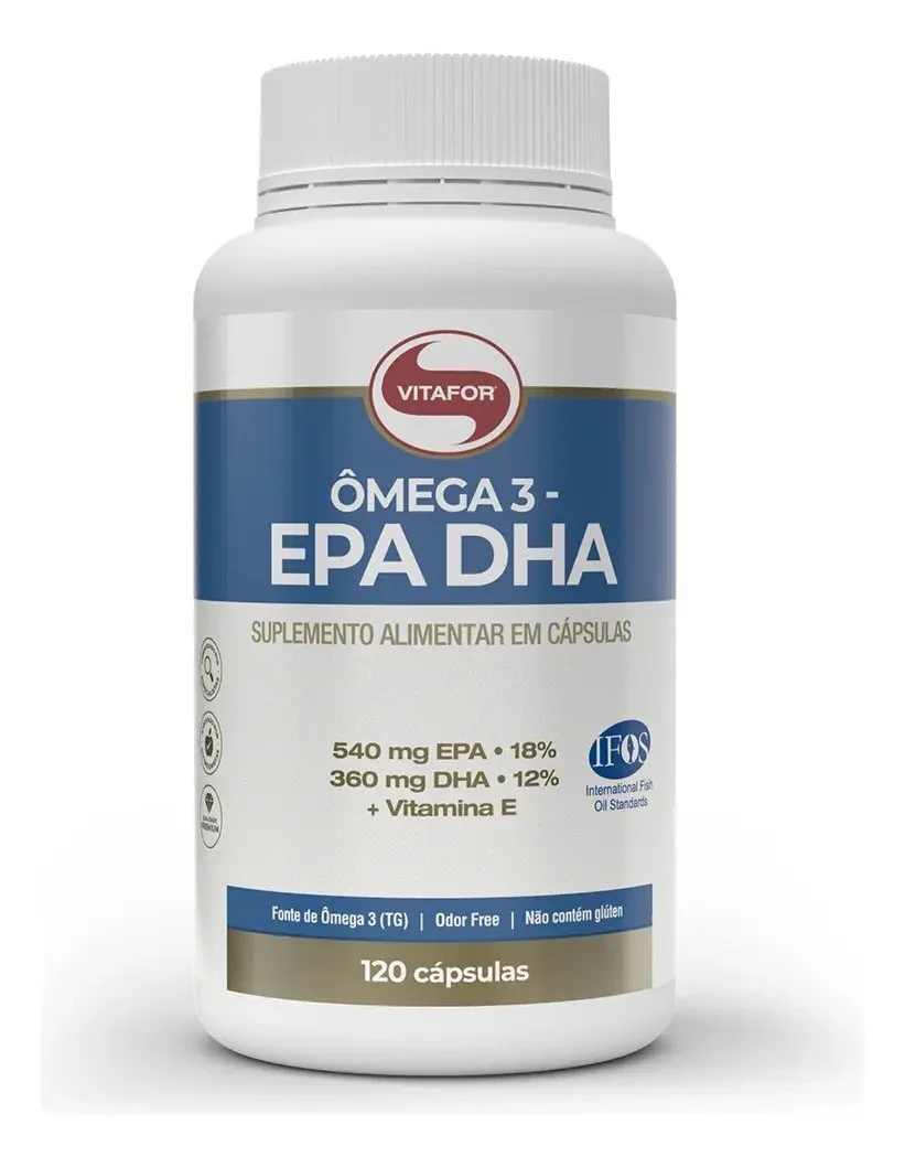 ✨ Ômega 3 Epa Dha 120 Cápsulas Vitafor Sem Sabor