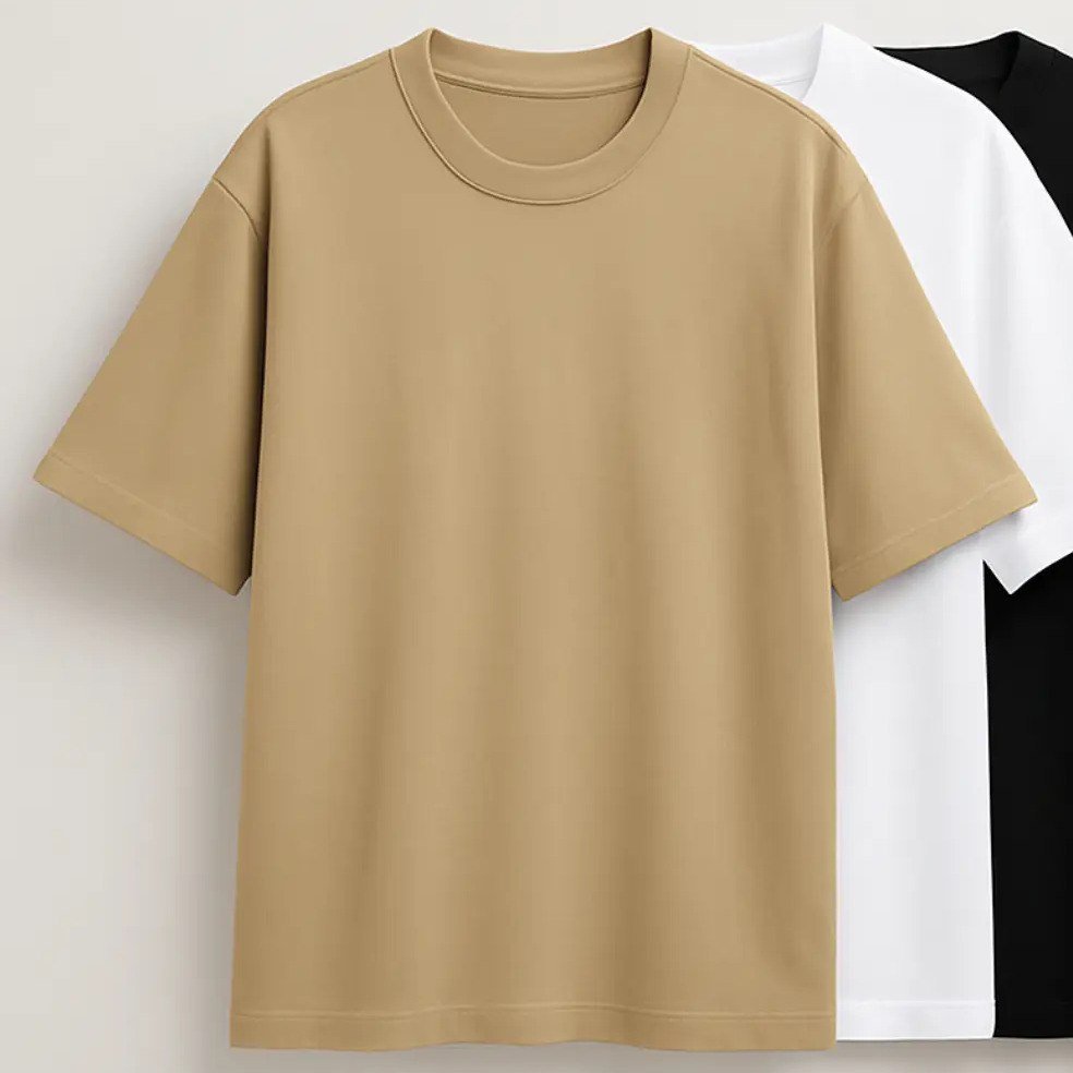 ✨ Kit 3 Oversized Masculina Stretwear Básica Lisa Premium