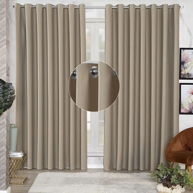 ✨Cortina Blackout Tecido Grosso 2,80x2,30 Porta Sala Quarto