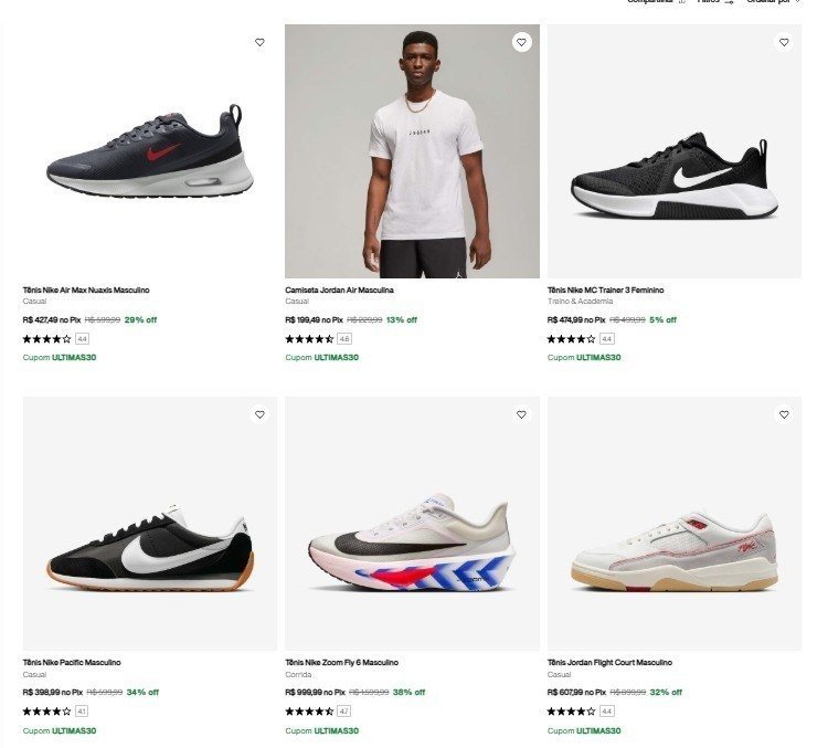 Nike - ultimas30 - Produtos Exclusivos