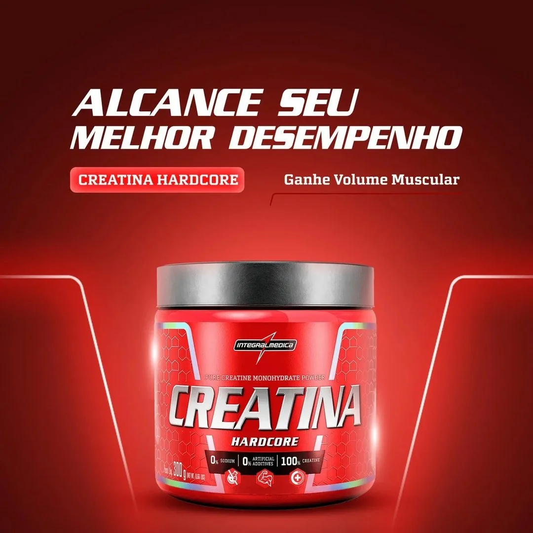 ✨Creatina 100% Pura 300g Integralmedica - Força E Performance Neutro