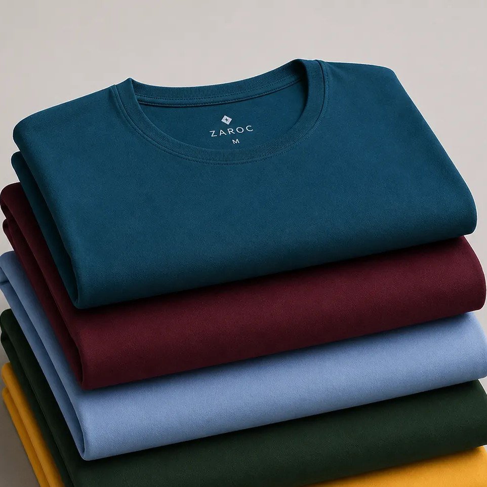 ✨ Kit 5 Camisetas Masculinas Slim Básicas Coloridas Premium