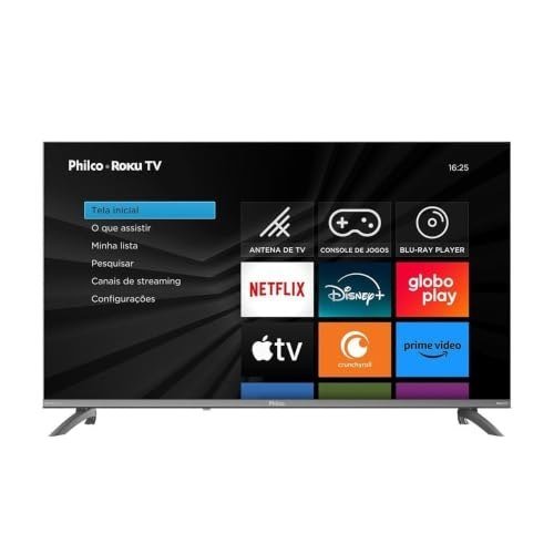 ✨ Smart TV 43" Philco Roku TV HDR10 Dolby Áudio