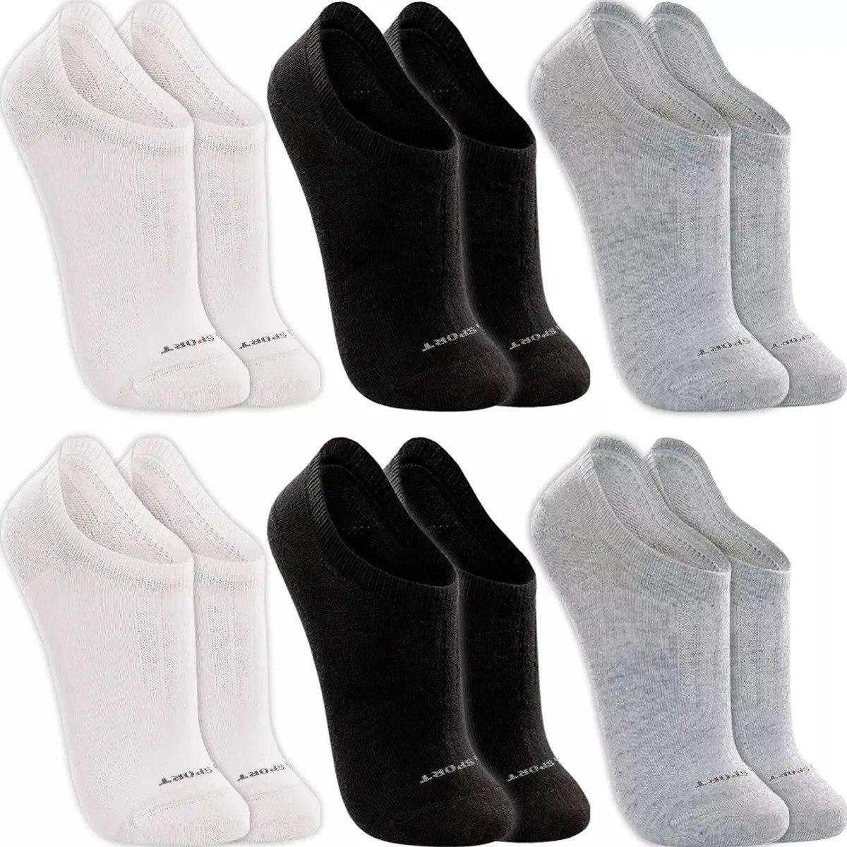 ✨ Kit 6 Pares Meias Lupo Sapatilha Invisível Sport Original