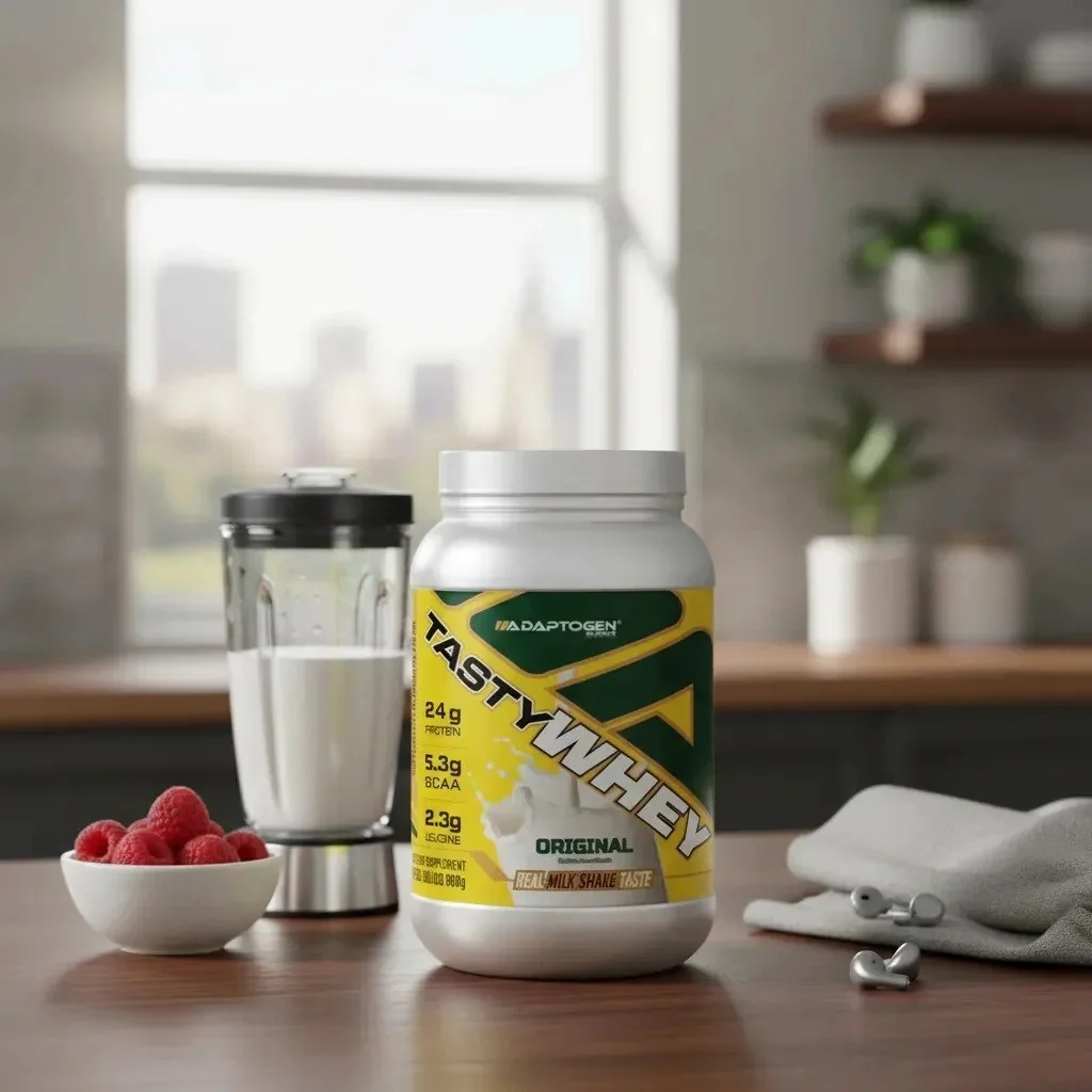 ✨ Tasty Whey 3w Adaptogen 912g Proteína Do Soro De Leite Sabor Original