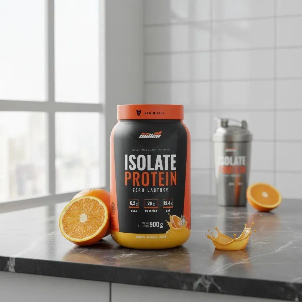 ✨ Whey Protein Isolate New Millen de Laranja, 900g