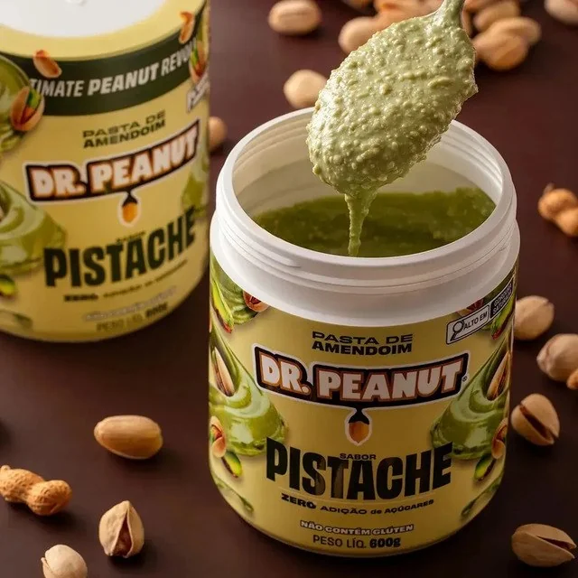 ✨Pasta De Amendoim Dr. Peanut Com Whey Gourmet, Zero Lactose, 600g De Pistache