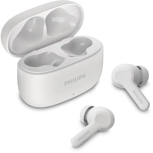 ✨ PHILIPS, Fone de Ouvido Sem Fio TWS, TAT1109WT/00, Bluetooth, Com Microfone, Até 24 horas de bateria, Branco