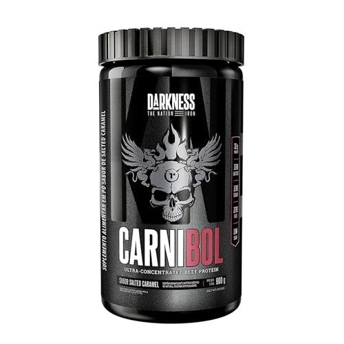✨ DARKNESS Carnibol Proteína Ultra Concentrada de Carne em Pó Sabor Salted Caramel - Complemento Proteico de Alto Rendimento - Ganho de Massa Muscular e...
