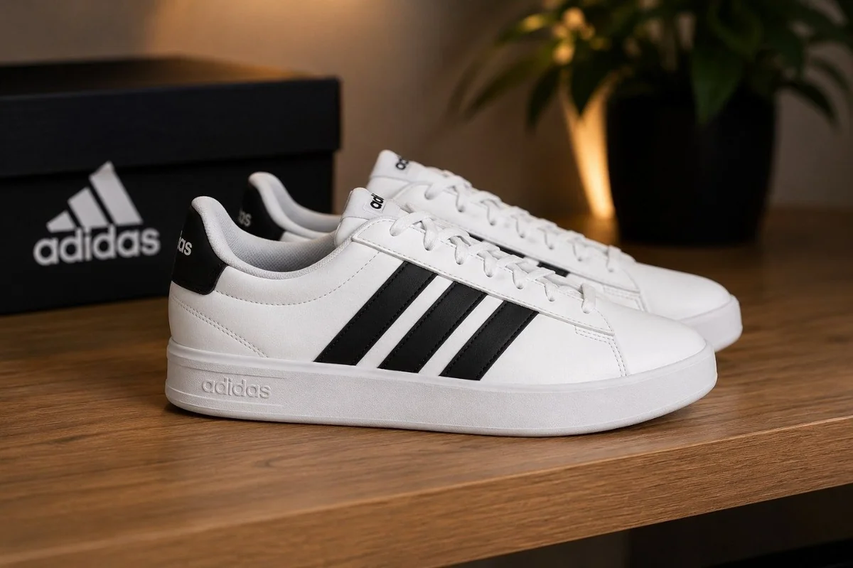 ✨ Tênis Masculino Grand Court 3.0 adidas Ftwwht/cblack/ftwwht Lisa 41 Br