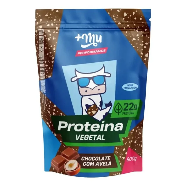 ✨ Proteína Vegetal +Mu Sabor Chocolate com Avelã 900g Vegano