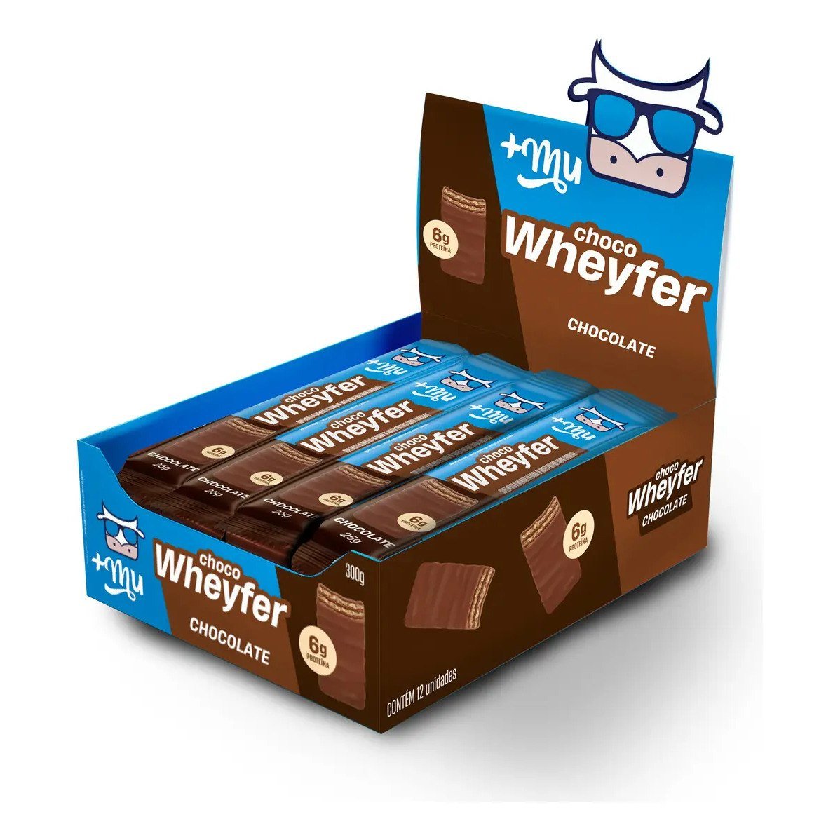 ✨ Chocowheyfer Proteico Sabor Chocolate Display com 12 unidades +Mu