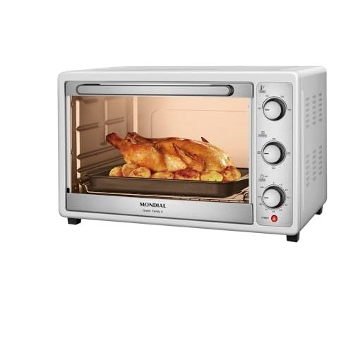 ✨ MONDIAL Forno Elétrico 52L Grand Family II, Branco/Inox, 1800W, 220V - FRN-52-W