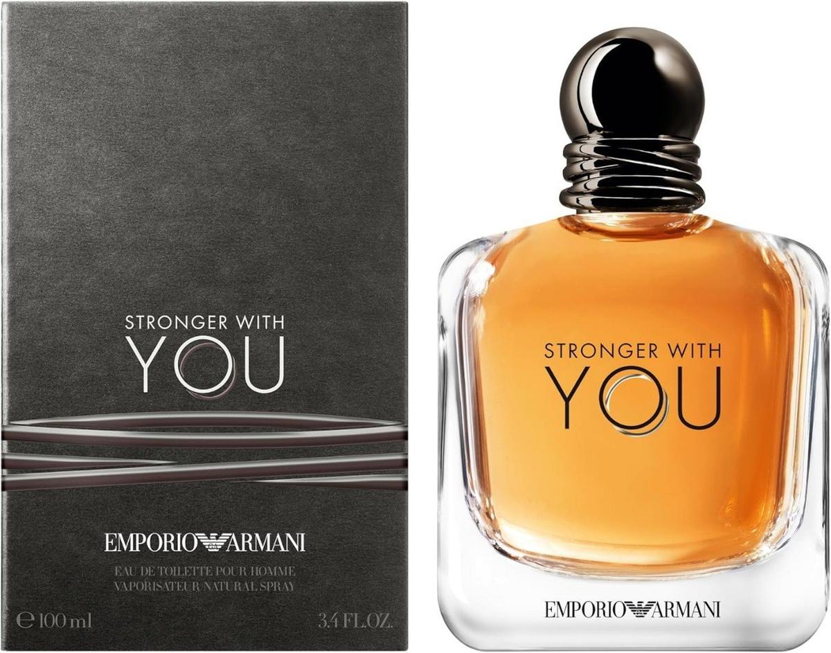 ✨ Armani Beauty, Stronger With You Eau de Toilette, 100ml, Giorgio Armani Perfume Masculino, Fragrância Fougère Amadeirada com Notas Sálvia, Castanha, B...