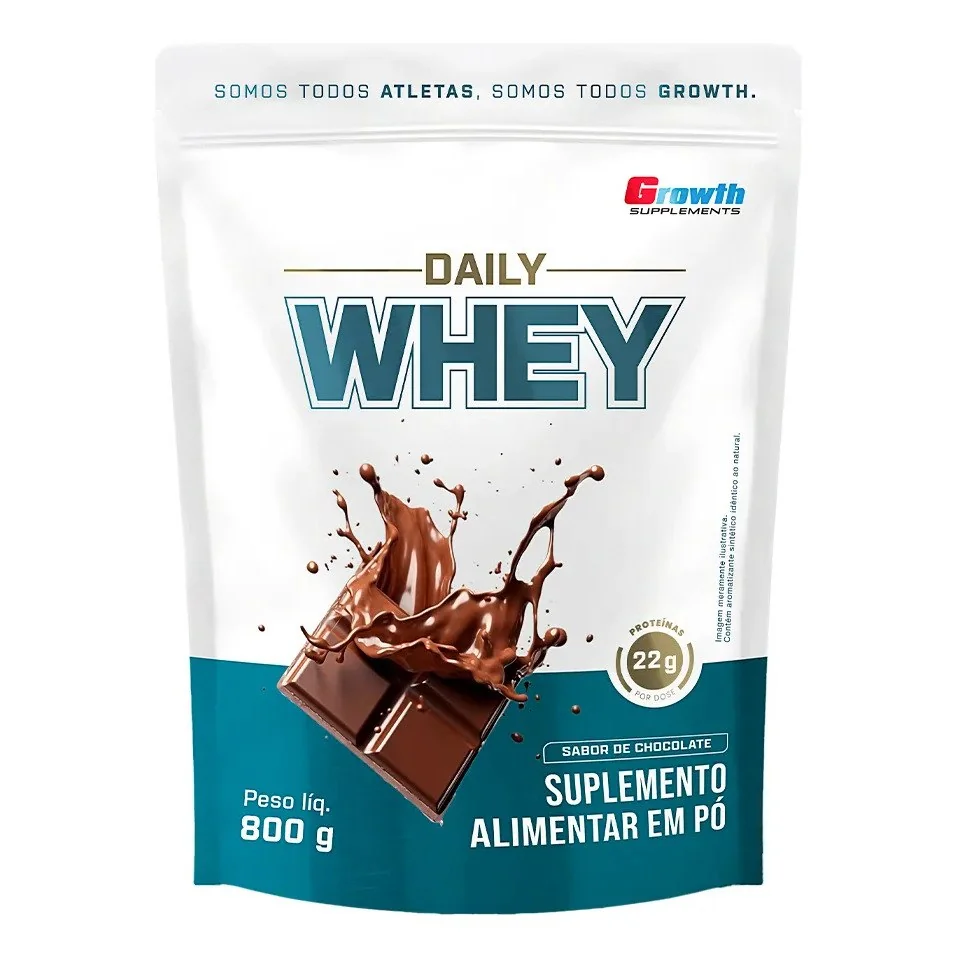 ✨ Daily Whey Protein 800g Growth Supplements Chocolate