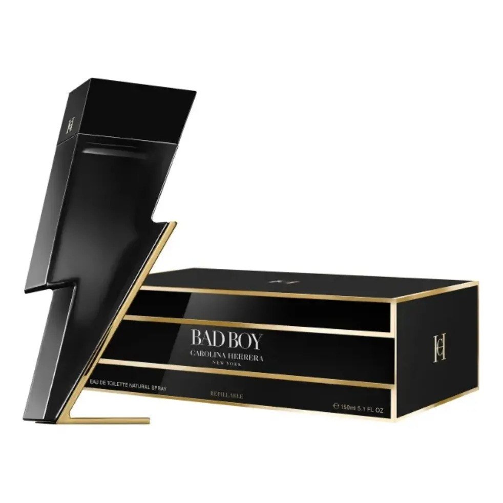 ✨ Carolina Herrera Bad Boy Edt Refilavel - Perfume Masculino 150ml