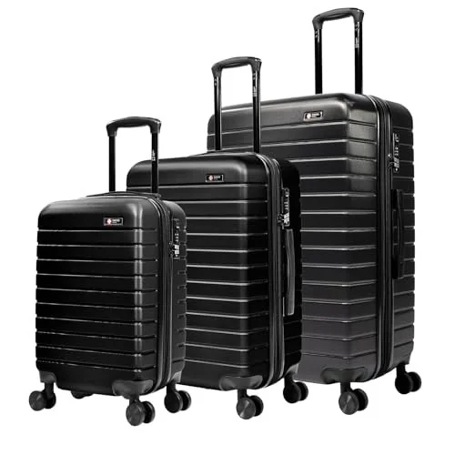 ✨ Conjunto de malas de viagem PMG Paris Swiss Move Preto