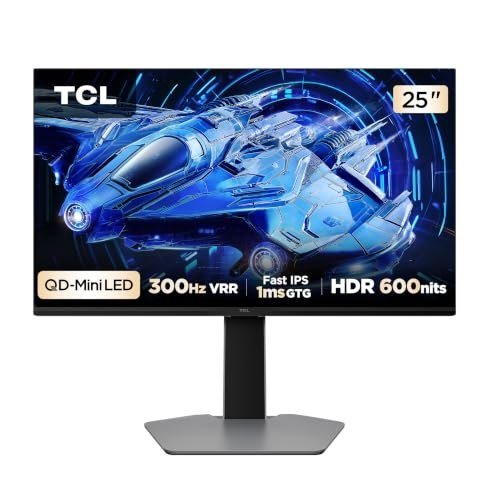 ✨ Monitor Gamer TCL 25 Polegadas QLED Mini LED Full HD G64 300Hz 1ms (GtG) Freesync HDR 600 nits 25G64