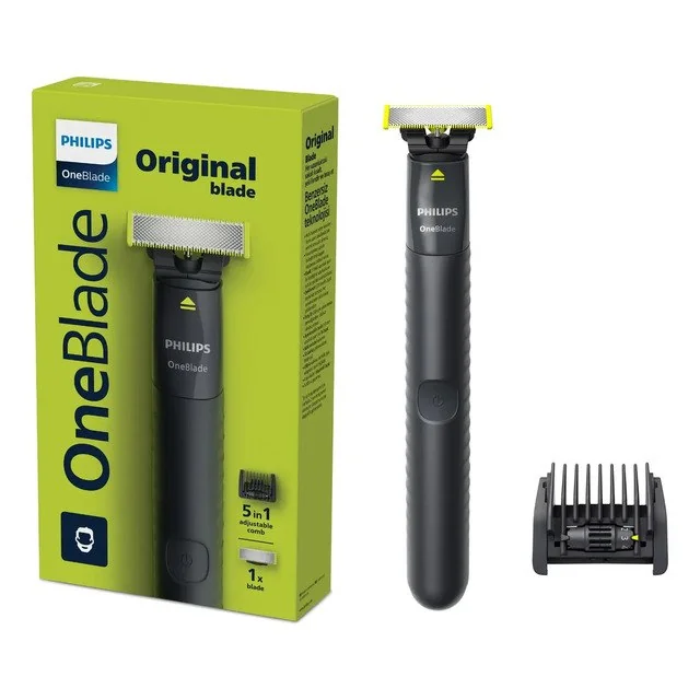 ✨ Barbeador e Aparador Elétrico Philips OneBlade com Pente 5 em 1, Sem Fio e À Prova D'Água - QP1425/10