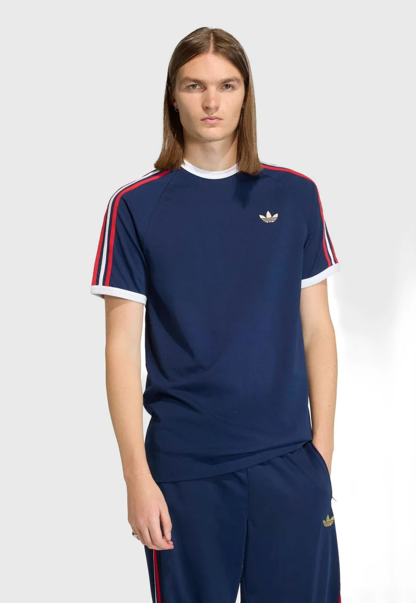 ✨Camiseta Masculina Adidas Originals 3 Stripes Azul Marinho