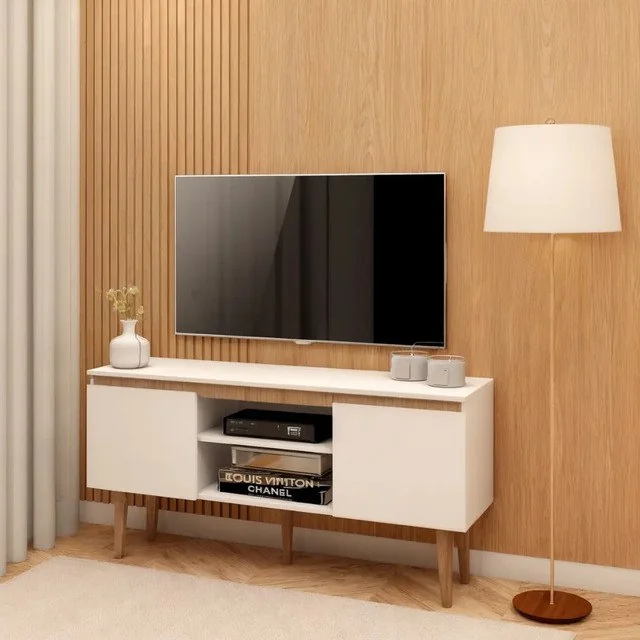 ✨Rack Branco Para Sala - Estante Moderna E Compacta Branco